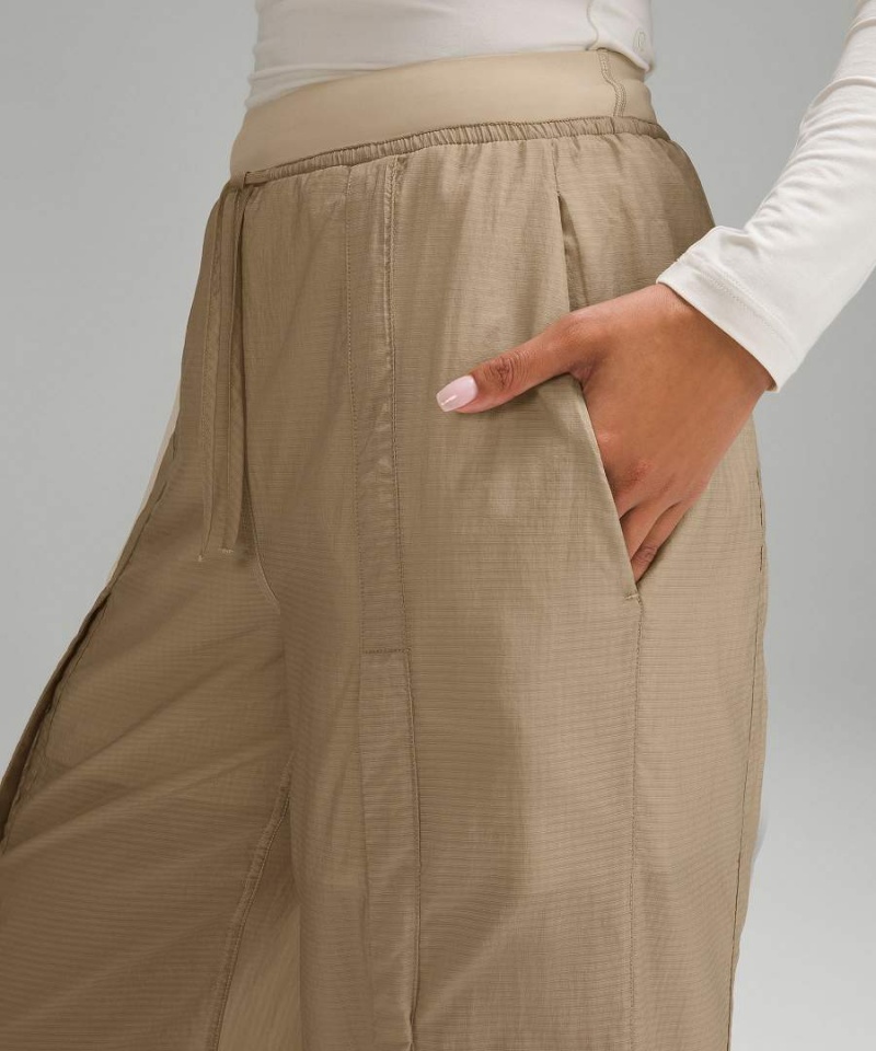 Lululemon Lätta Woven Snap-Leg Super-High-Rise Byxor Dam Khaki Sverige | KHJYAU134