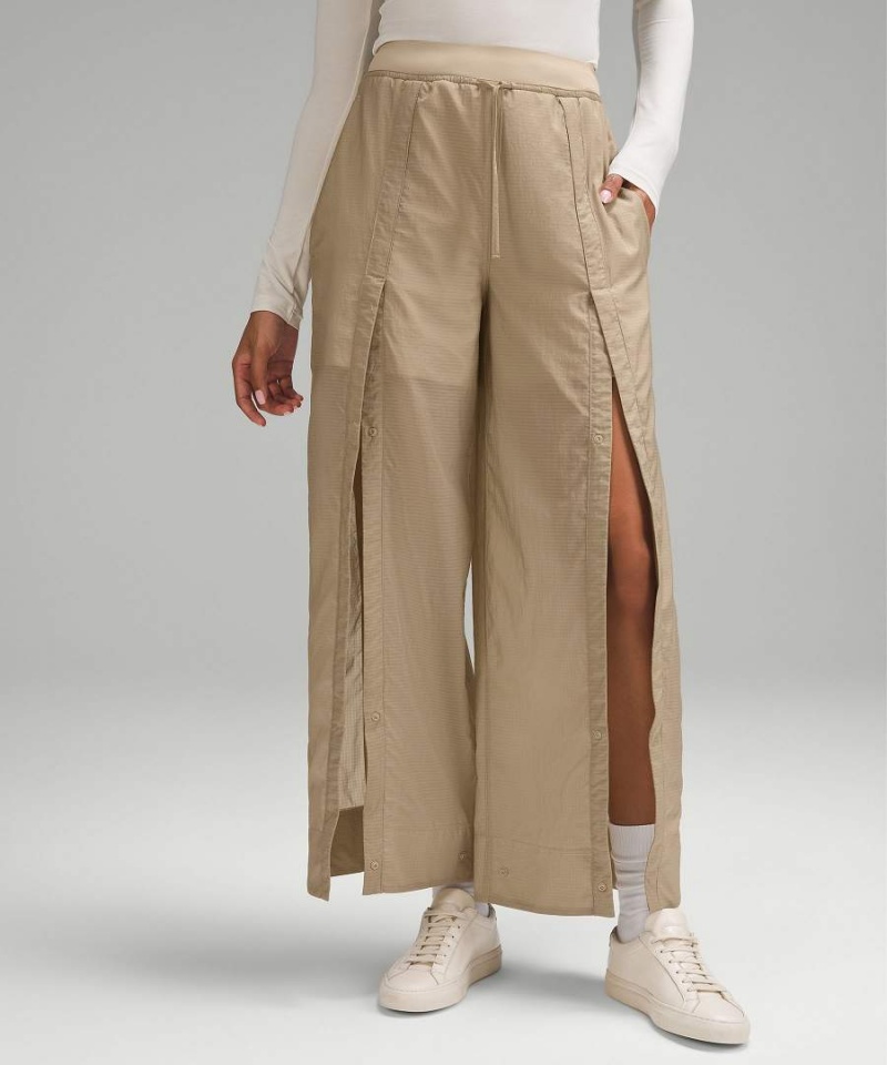 Lululemon Lätta Woven Snap-Leg Super-High-Rise Byxor Dam Khaki Sverige | KHJYAU134