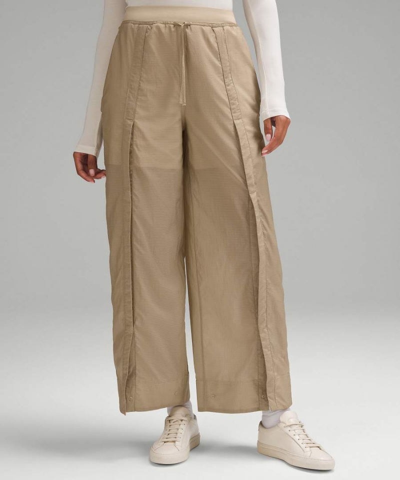 Lululemon Lätta Woven Snap-Leg Super-High-Rise Byxor Dam Khaki Sverige | KHJYAU134