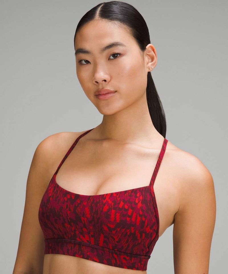Lululemon Lunar New Year Flow Y Nulu Bra Light Support, A-C Cups Sport BH Dam Röda Olika Färger Sverige | JEQYBV268