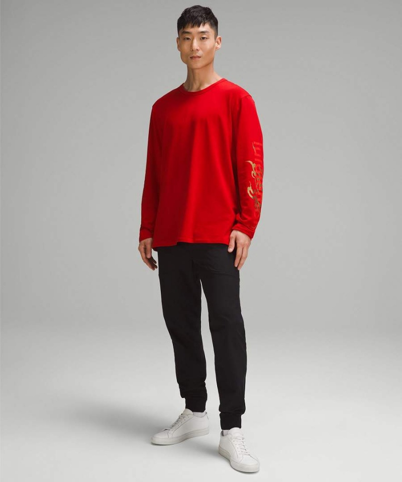 Lululemon Lunar New Year Fundamental T-shirt Herr Mörkröda Sverige | VOFAQG769