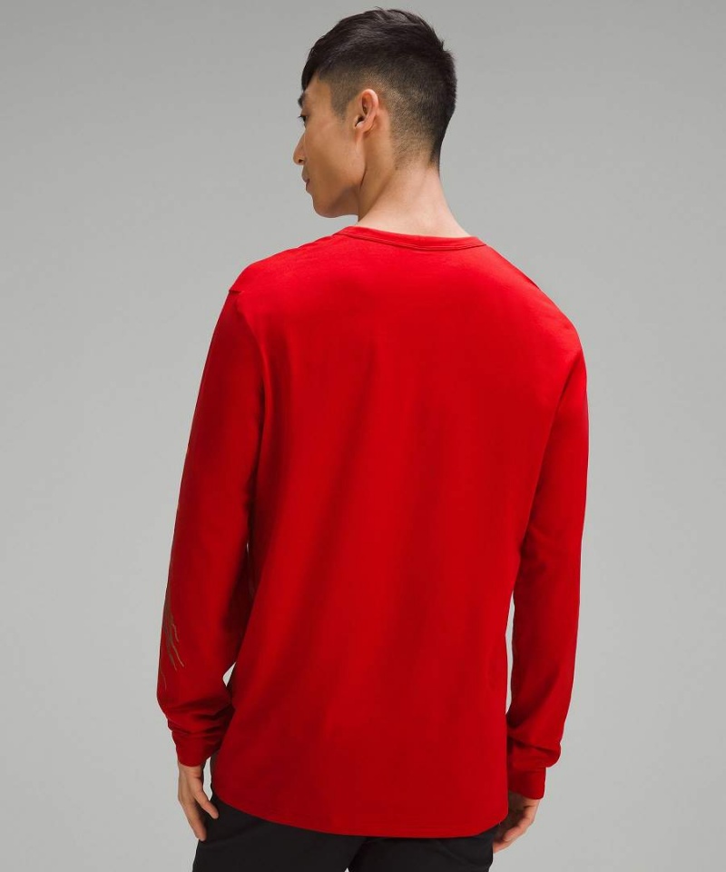 Lululemon Lunar New Year Fundamental T-shirt Herr Mörkröda Sverige | VOFAQG769