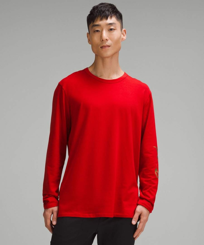 Lululemon Lunar New Year Fundamental T-shirt Herr Mörkröda Sverige | VOFAQG769