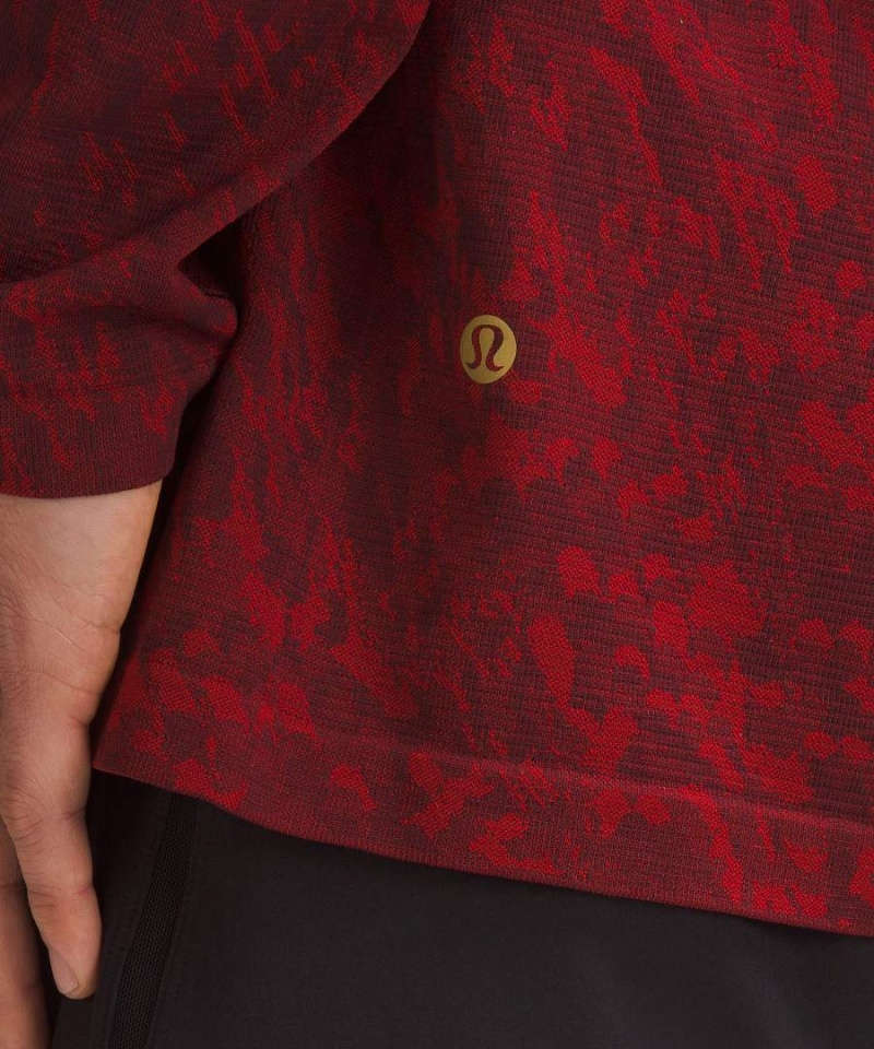 Lululemon Lunar New Year Metal Vent Tech Långärmad Tröja Herr Mörkröda Sverige | ISGYWX721