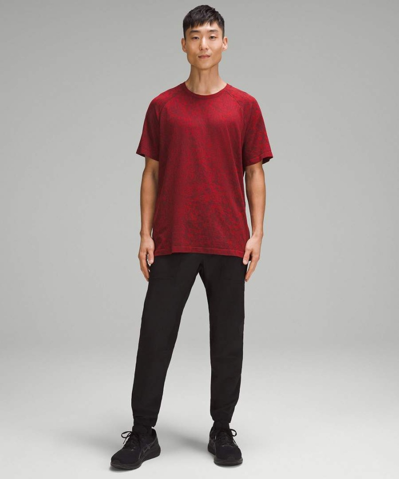 Lululemon Lunar New Year Metal Vent Tech Korta-Sleeve T-shirt Herr Mörkröda Sverige | VOWPEI158