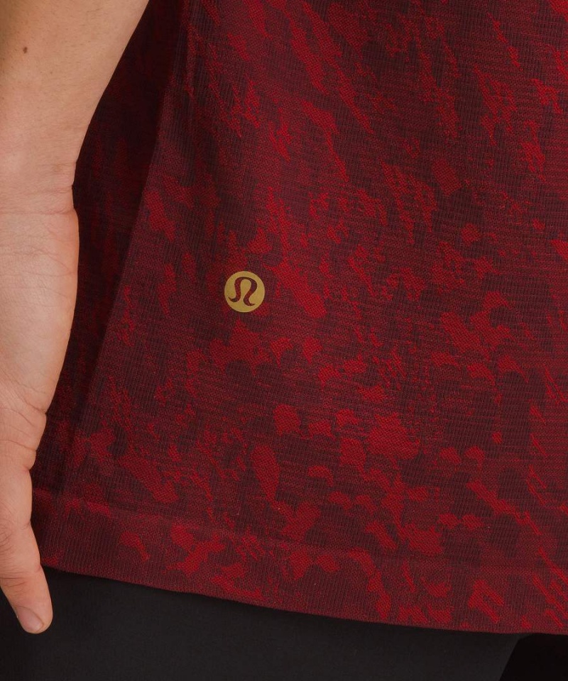 Lululemon Lunar New Year Metal Vent Tech Korta-Sleeve T-shirt Herr Mörkröda Sverige | VOWPEI158