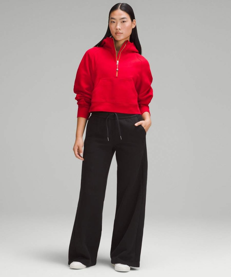 Lululemon Lunar New Year Scuba Oversized Half-Zip Hoodie Dam Mörkröda Sverige | TNMYGP436