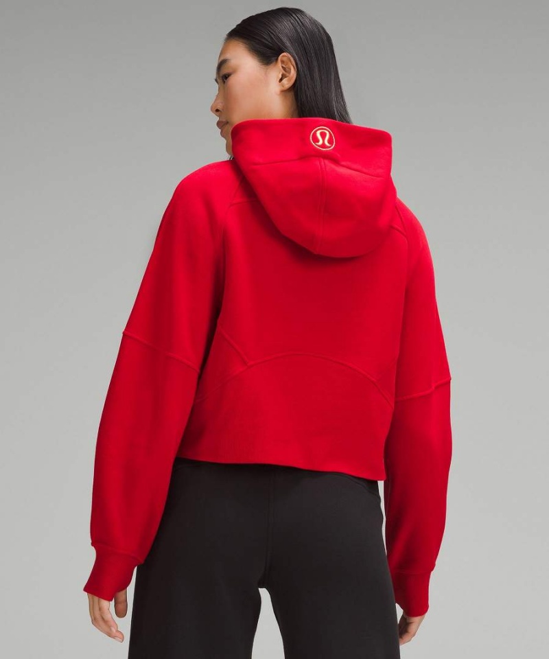 Lululemon Lunar New Year Scuba Oversized Half-Zip Hoodie Dam Mörkröda Sverige | TNMYGP436