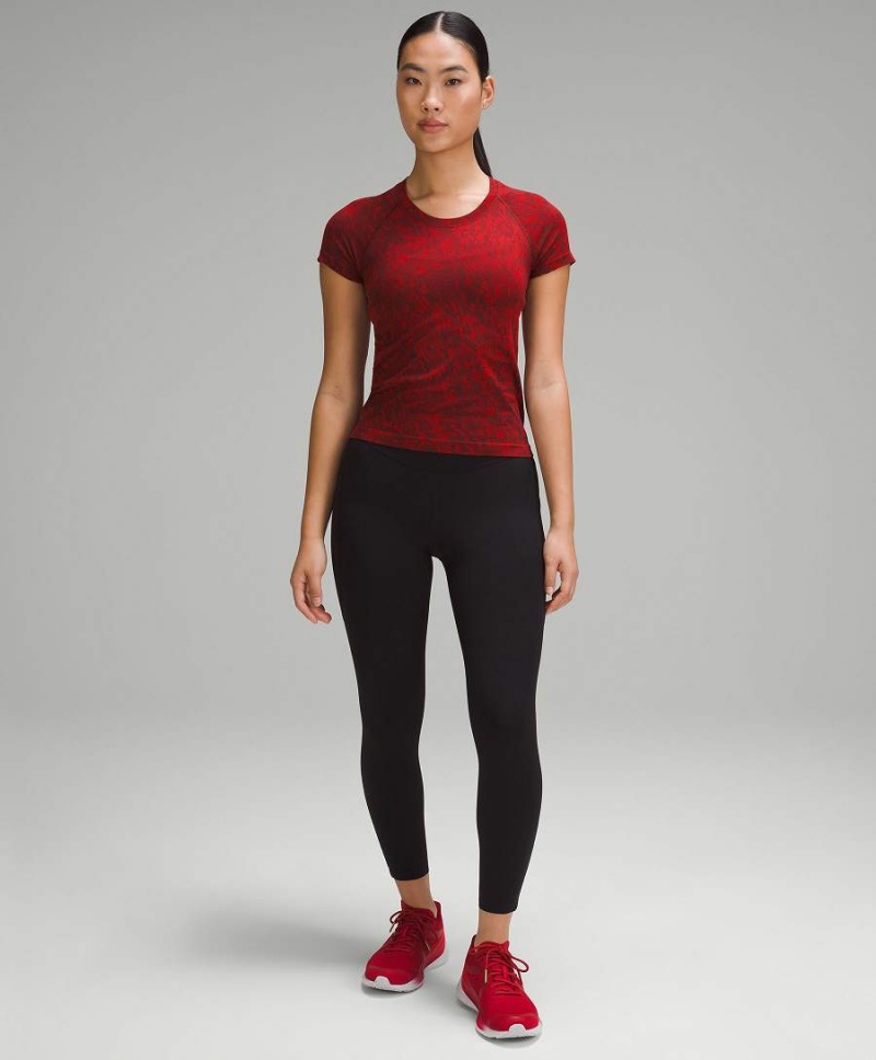 Lululemon Lunar New Year Swiftly Tech 2.0 Race Length Korta-Sleeve T-shirt Dam Mörkröda Sverige | VRMDZL390