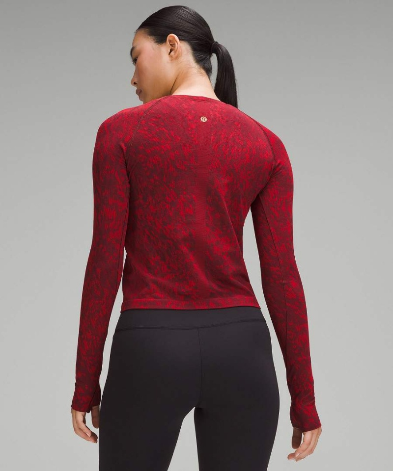 Lululemon Lunar New Year Swiftly Tech 2.0 Race Length Långärmad Tröja Dam Mörkröda Sverige | AMOCTW910