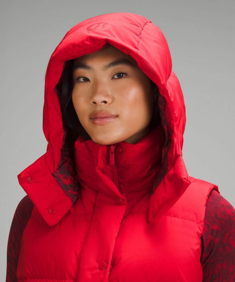 Lululemon Lunar New Year Wunder Puff Cropped Väst Dam Röda Röda Olika Färger Sverige | YMFDJB592