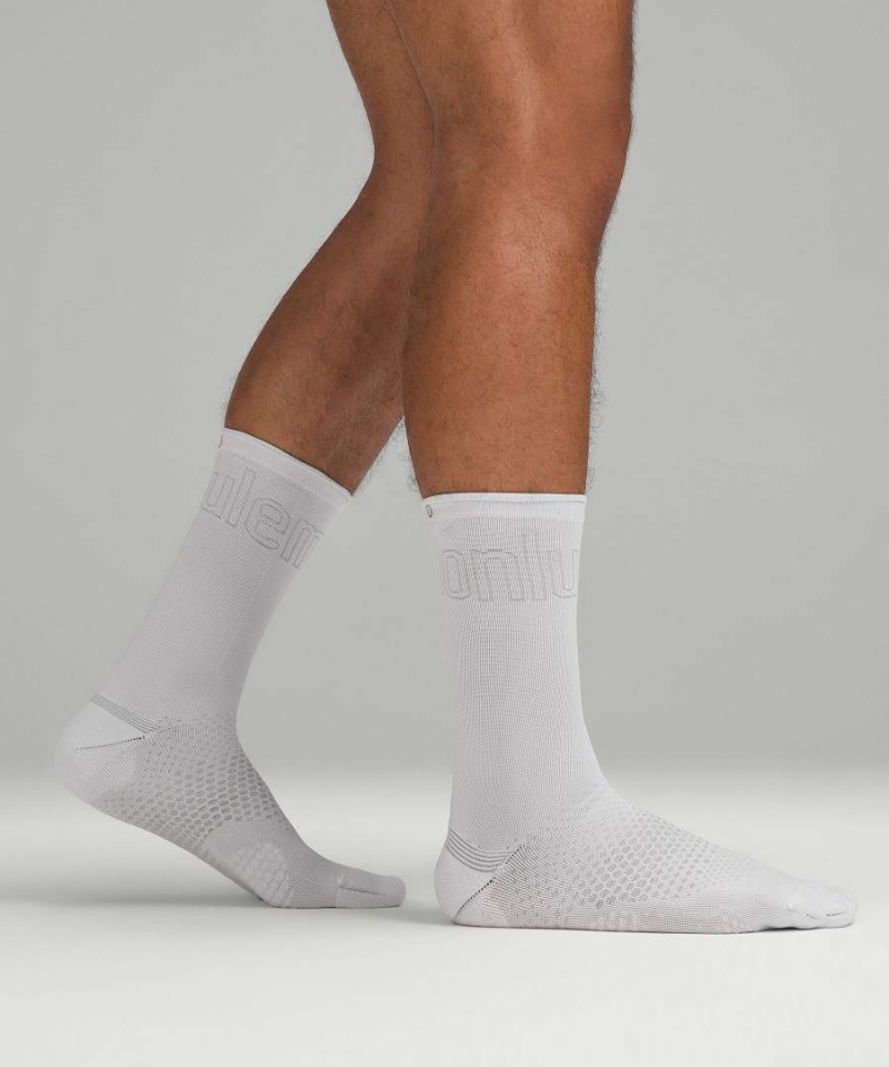 Lululemon MacroPillow Crew Strumpor Herr Vita Sverige | GYPFOQ452