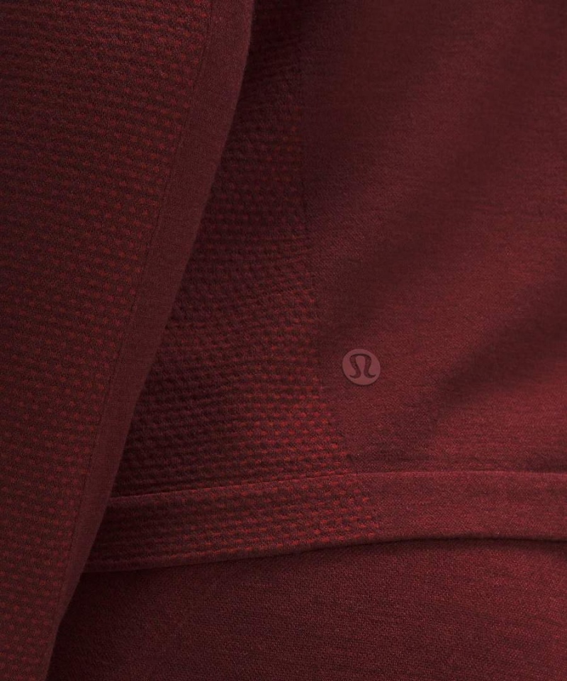 Lululemon Merino Ull-Blend Base Layer Half Zip Långärmad Tröja Dam Röda Vinröda Sverige | DSMLTU284