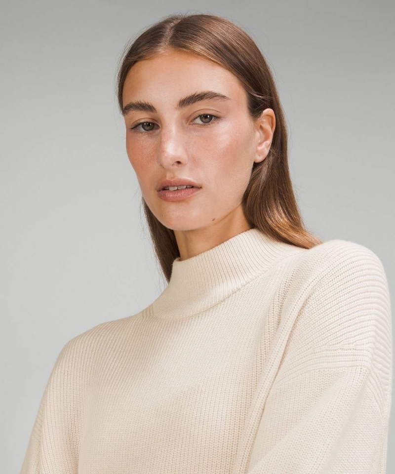 Lululemon Merino Ull-Blend Räfflad Turtleneck Tröjor Dam Svarta Sverige | VYXEKP124