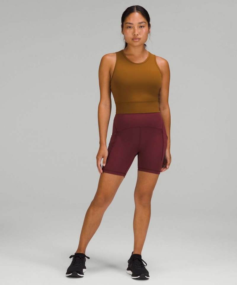 Lululemon Mesh-Back Tränings Cropped Linne Dam Khaki Sverige | WMGUQA437
