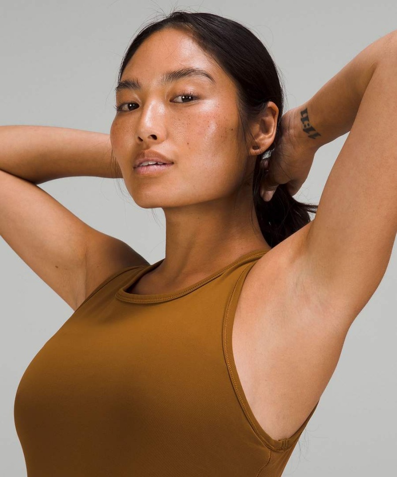 Lululemon Mesh-Back Tränings Cropped Linne Dam Khaki Sverige | WMGUQA437