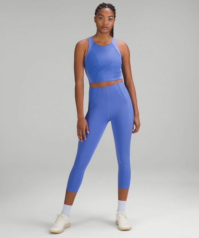 Lululemon Mesh Panelled Tränings Shelf Linne Dam Indigo Sverige | AXWLIQ165