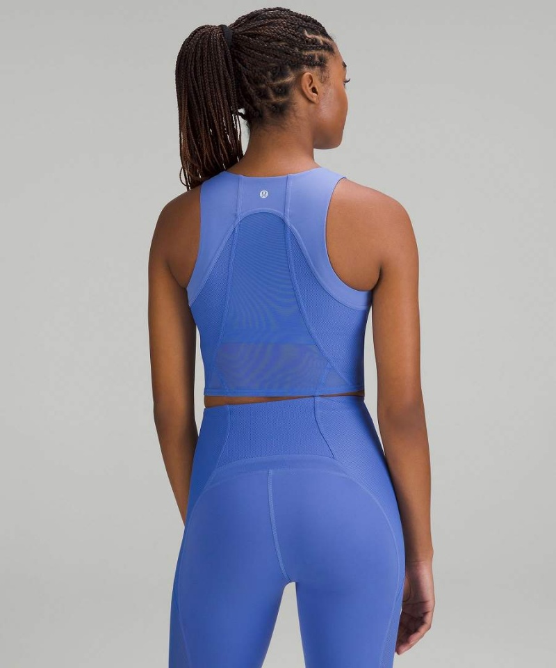 Lululemon Mesh Panelled Tränings Shelf Linne Dam Indigo Sverige | AXWLIQ165