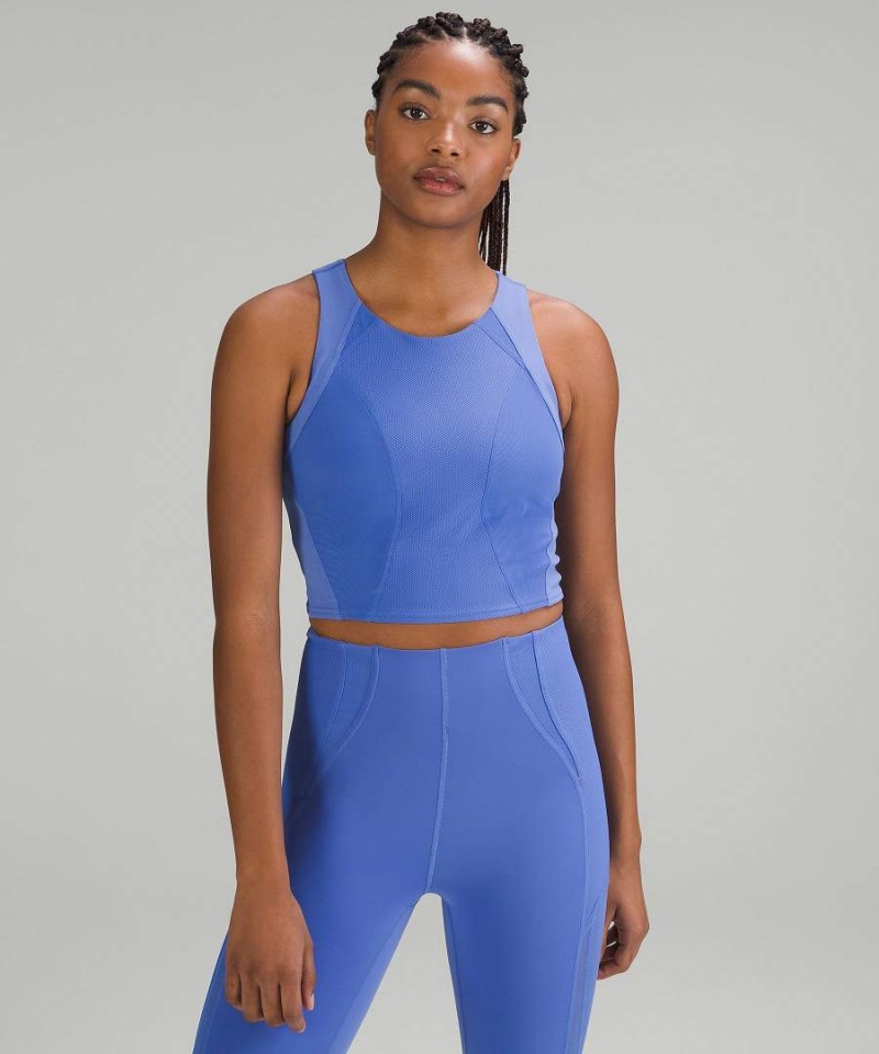 Lululemon Mesh Panelled Tränings Shelf Linne Dam Indigo Sverige | AXWLIQ165