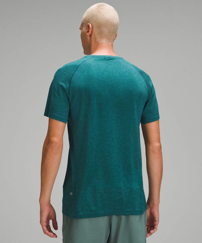 Lululemon Metal Vent Tech Korta-Sleeve T-shirt Herr Turkos Sverige | EBDYZL925