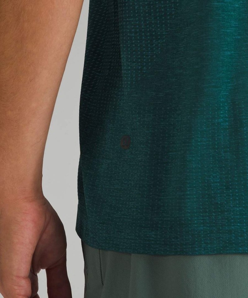 Lululemon Metal Vent Tech Korta-Sleeve T-shirt Herr Turkos Sverige | EBDYZL925