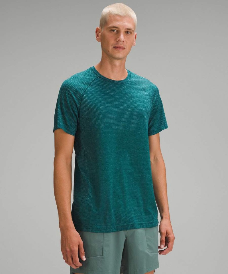 Lululemon Metal Vent Tech Korta-Sleeve T-shirt Herr Turkos Sverige | EBDYZL925