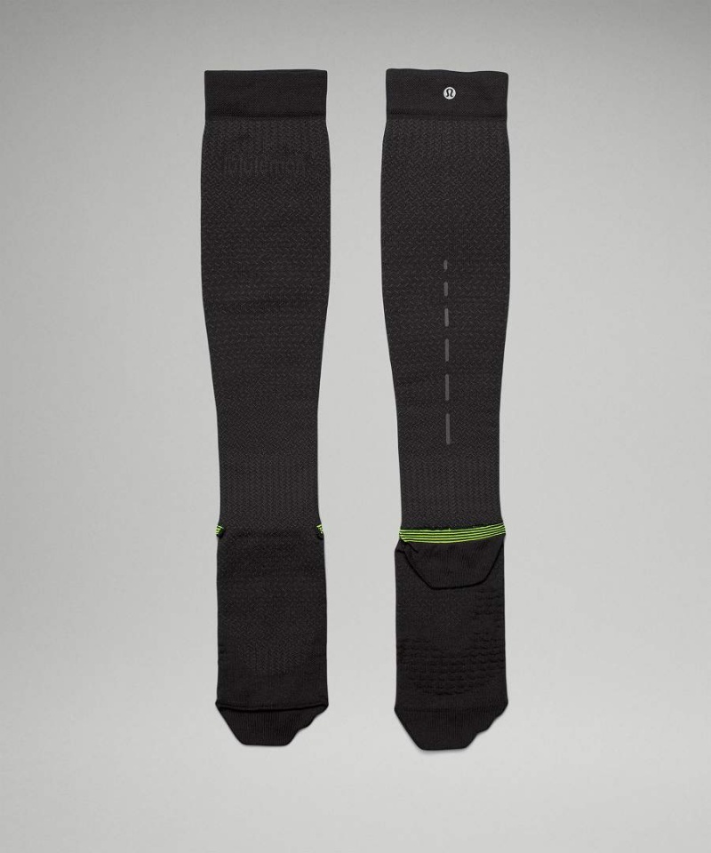 Lululemon MicroPillow Compression Knee-High Light Cushioning Löpar Strumpor Herr Svarta Gula Sverige | XAKFZH490
