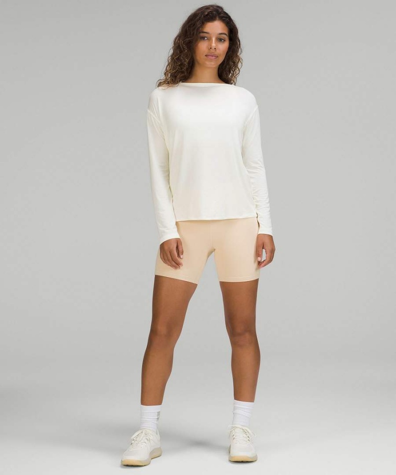 Lululemon Modal-Blend Open-Back Långärmad Tröja Dam Citron Sverige | JFENZC276