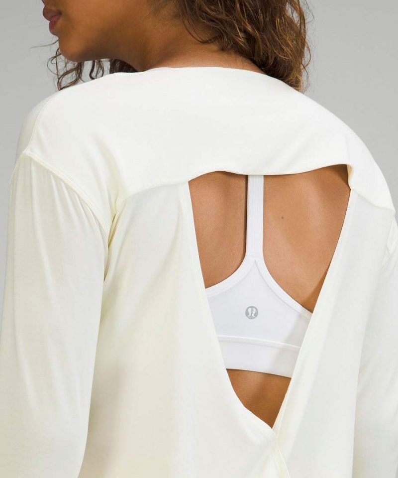 Lululemon Modal-Blend Open-Back Långärmad Tröja Dam Citron Sverige | JFENZC276