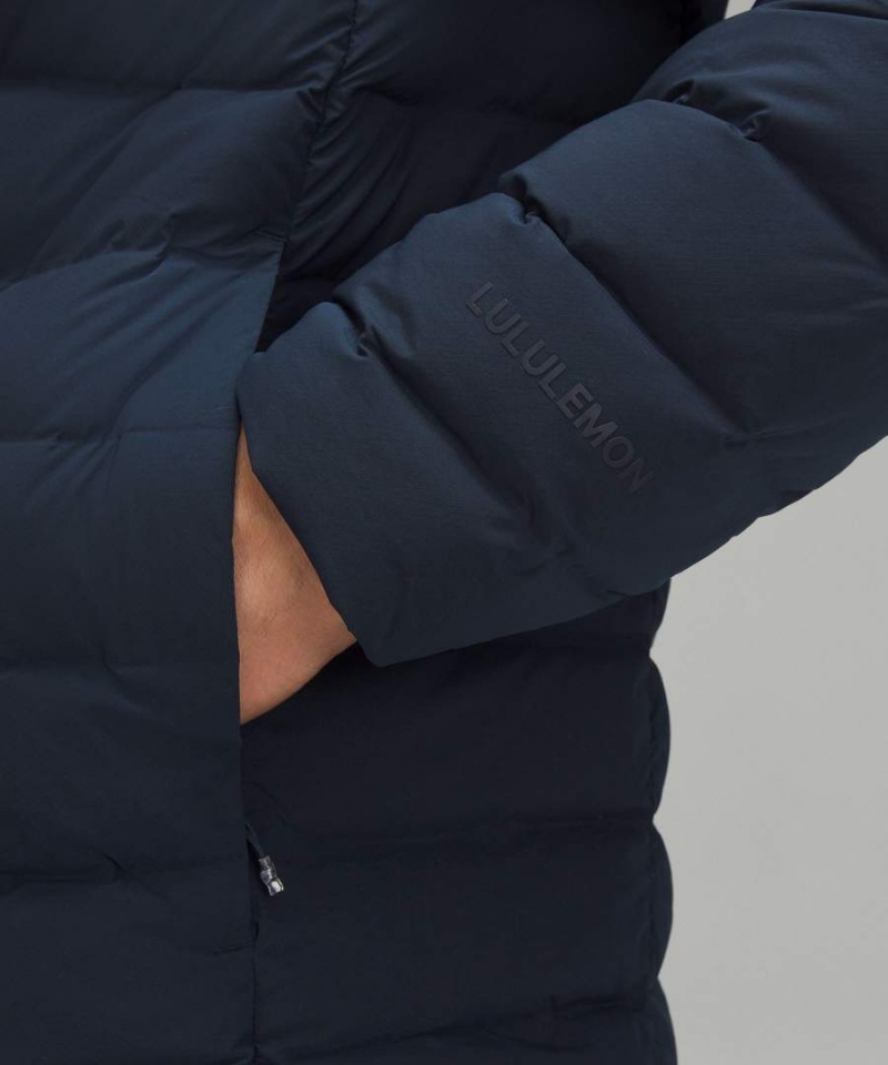 Lululemon Navigation Hoodie Dunjackor Herr Marinblå Sverige | LRXOSW409