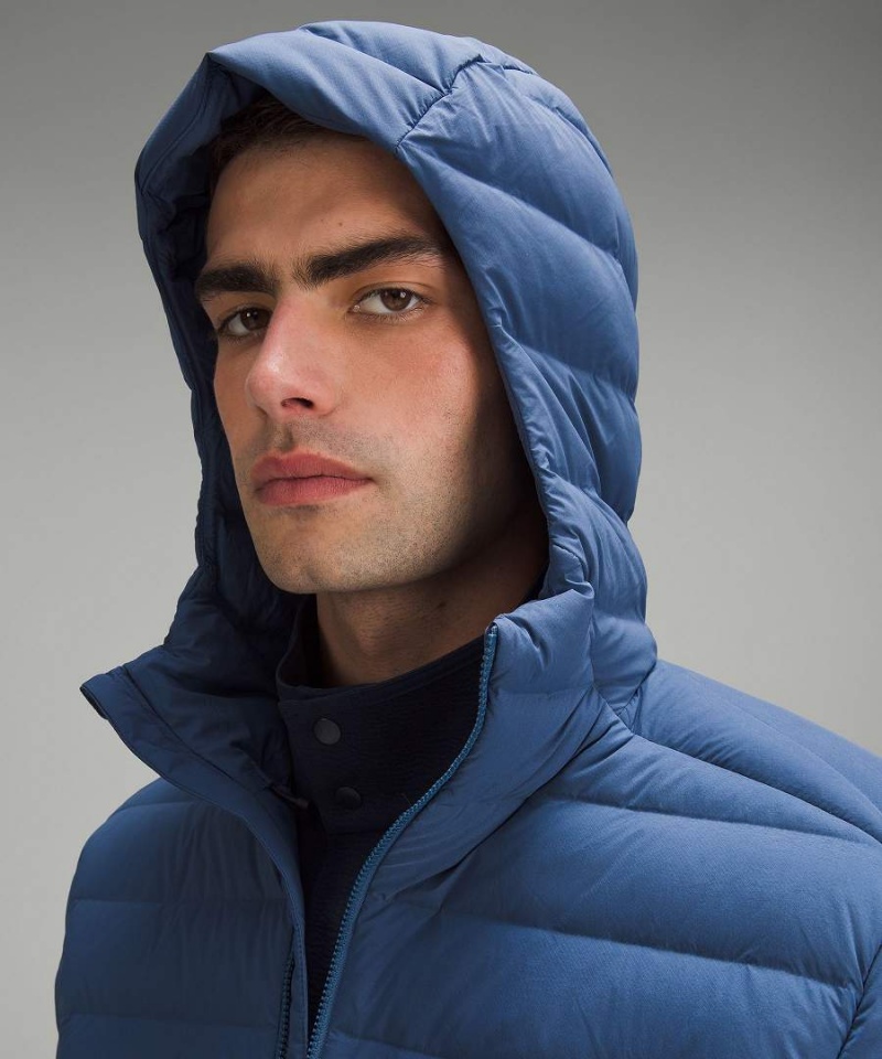 Lululemon Navigation Hoodie Dunjackor Herr Blå Sverige | OZGSMI634