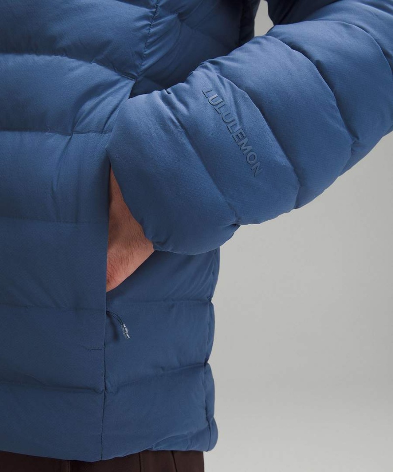 Lululemon Navigation Hoodie Dunjackor Herr Blå Sverige | OZGSMI634