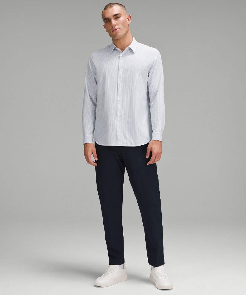 Lululemon New Venture Klassiska-Fit Långärmad Tröja Herr Vita Blå Beige Sverige | DEQHRL285