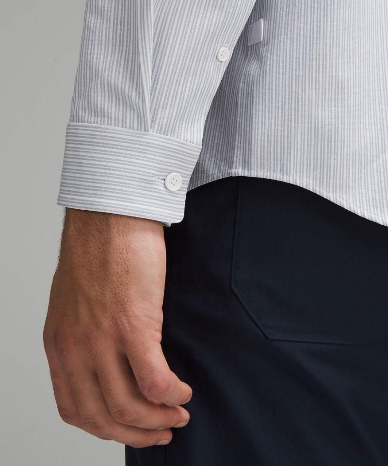 Lululemon New Venture Klassiska-Fit Långärmad Tröja Herr Vita Blå Beige Sverige | DEQHRL285