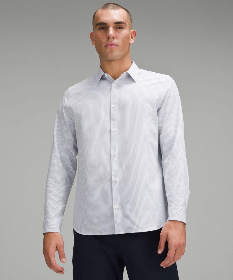 Lululemon New Venture Klassiska-Fit Långärmad Tröja Herr Vita Blå Beige Sverige | DEQHRL285