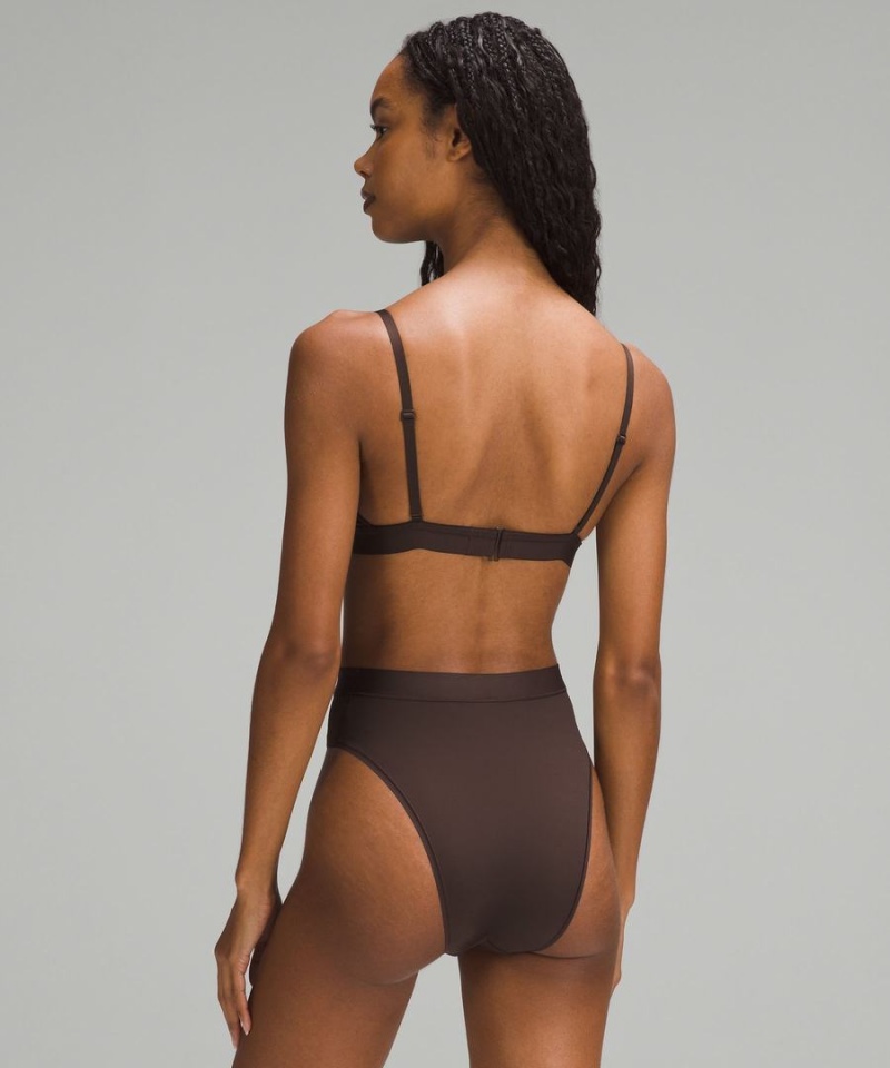 Lululemon Nulu Mesh Logo Triangle Bralette A/B Cup Sport BH Dam Choklad Sverige | YKTPDU830