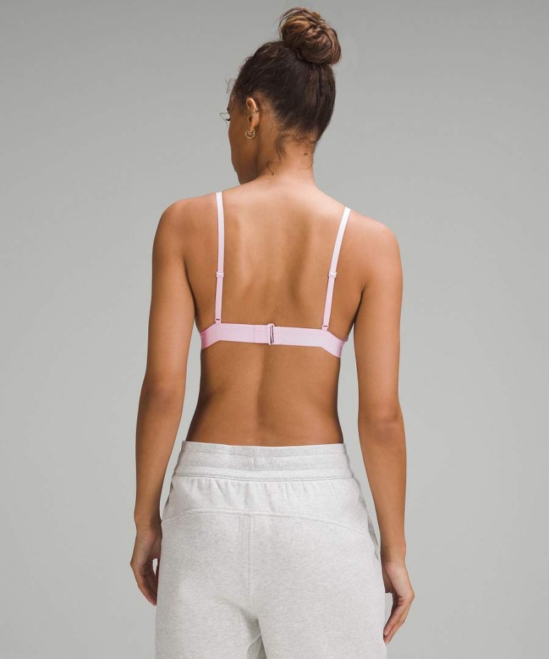 Lululemon Nulu Mesh Logo Triangle Bralette A/B Cup Sport BH Dam Rosa Sverige | MZHFPE529