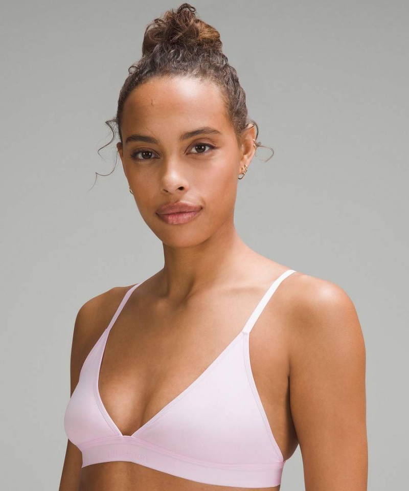 Lululemon Nulu Mesh Logo Triangle Bralette A/B Cup Sport BH Dam Rosa Sverige | MZHFPE529