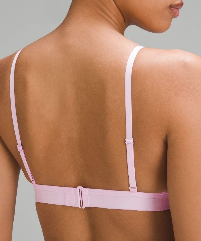 Lululemon Nulu Mesh Logo Triangle Bralette A/B Cup Sport BH Dam Rosa Sverige | MZHFPE529