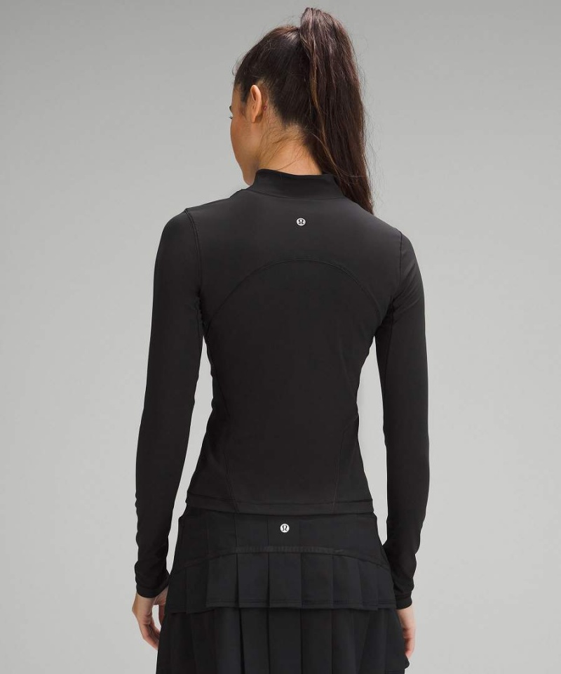 Lululemon Nulux Mockneck Långärmad Tröja Dam Svarta Sverige | KJBYQI059