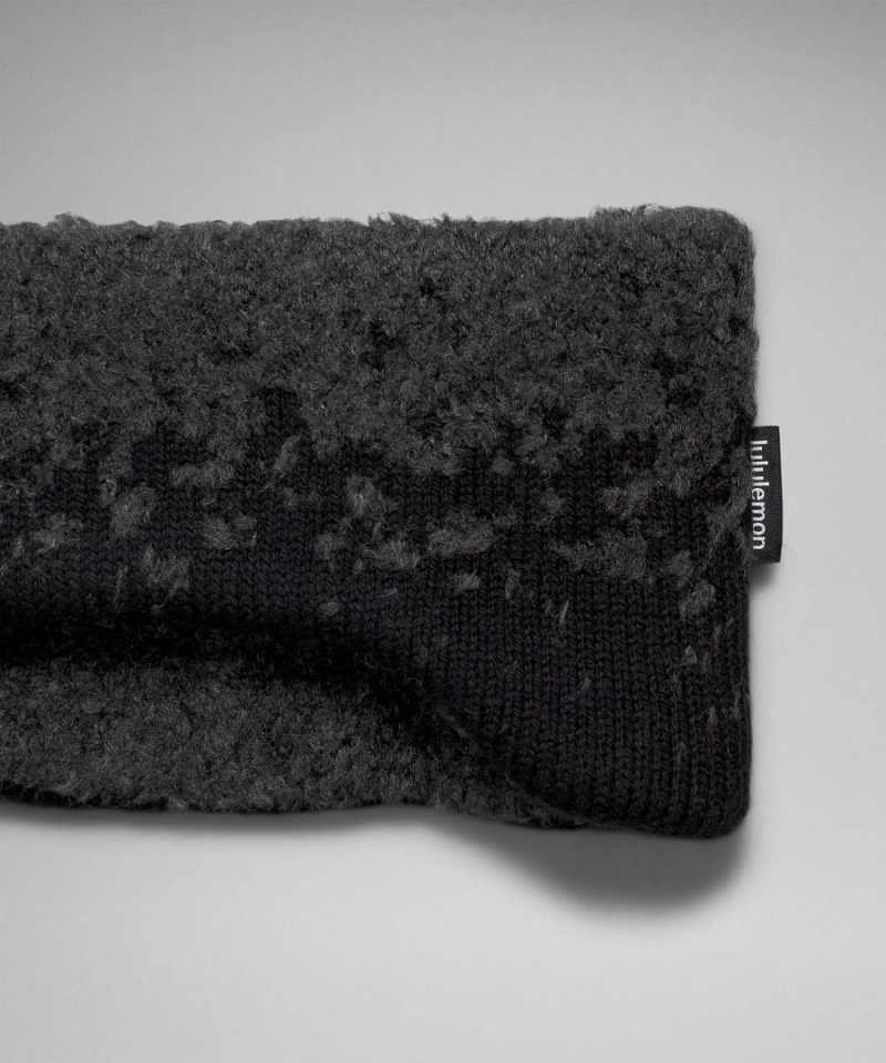 Lululemon Ombre Knit Textured Öronvärmare Dam Svarta Mörkgrå Sverige | LVJQGW257