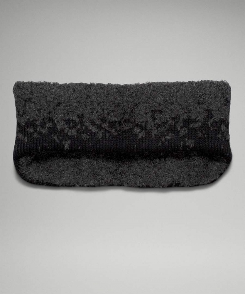 Lululemon Ombre Knit Textured Öronvärmare Dam Svarta Mörkgrå Sverige | LVJQGW257