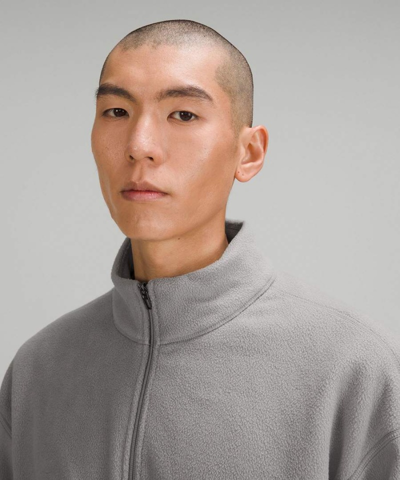 Lululemon Oversized Fleece Half Zip Tröjor Herr Grå Sverige | WFUJRH126