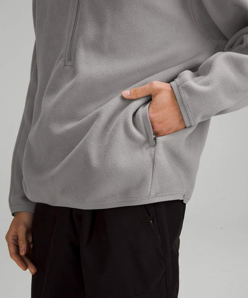 Lululemon Oversized Fleece Half Zip Tröjor Herr Grå Sverige | WFUJRH126