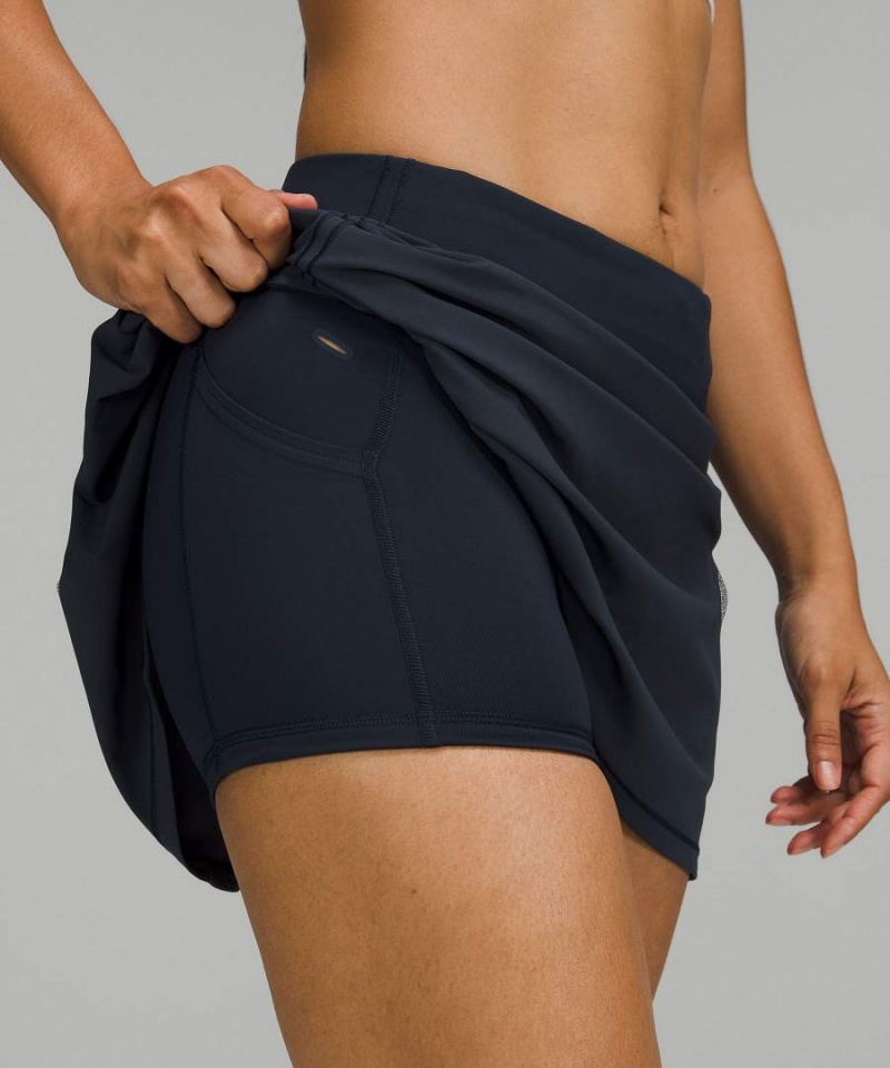 Lululemon Pace Rival Mid-Rise Extra Long Kjolar Dam Marinblå Sverige | VMOWSN326