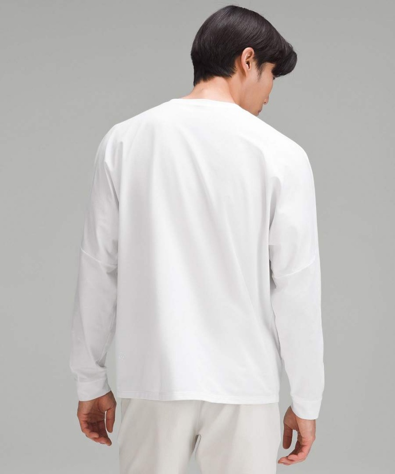 Lululemon Pique Oversized Långärmad Tröja Herr Vita Sverige | ZIVPWH968