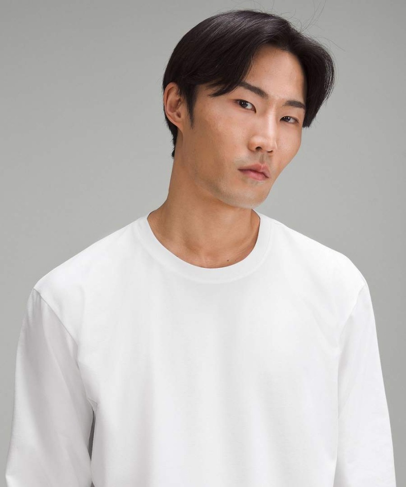 Lululemon Pique Oversized Långärmad Tröja Herr Vita Sverige | ZIVPWH968