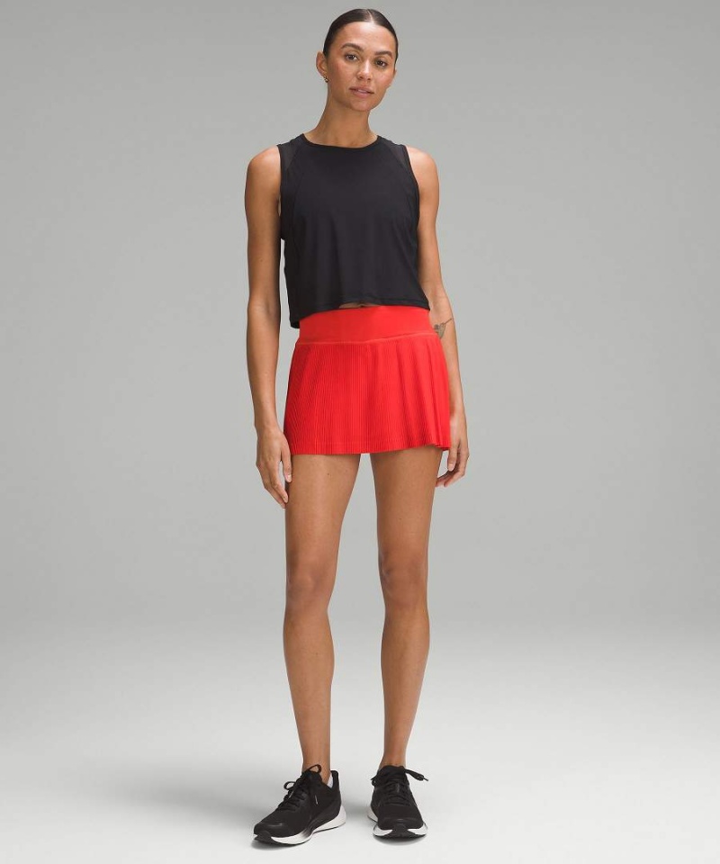 Lululemon Pleat to Street Mid-Rise Kjolar Dam Röda Sverige | XCTDWP564