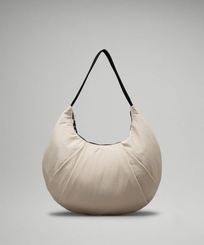 Lululemon Plisserad Shoulder Bag 10L Axelväska Dam Beige Svarta Sverige | IPQRSF310