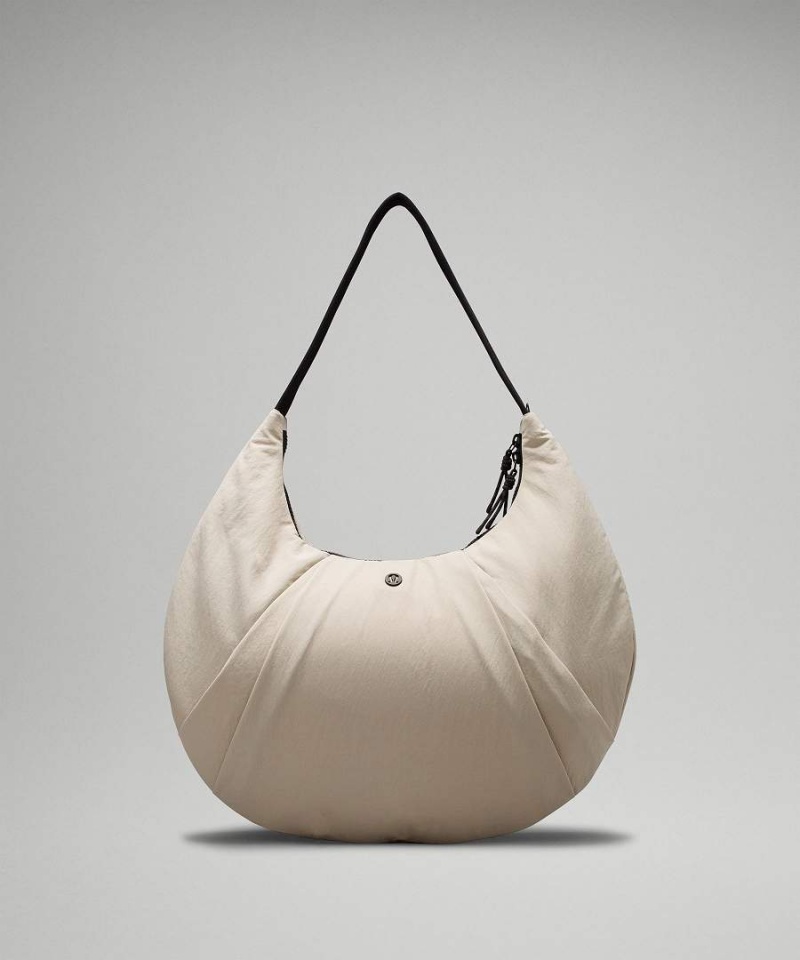 Lululemon Plisserad Shoulder Bag 10L Axelväska Dam Beige Svarta Sverige | IPQRSF310